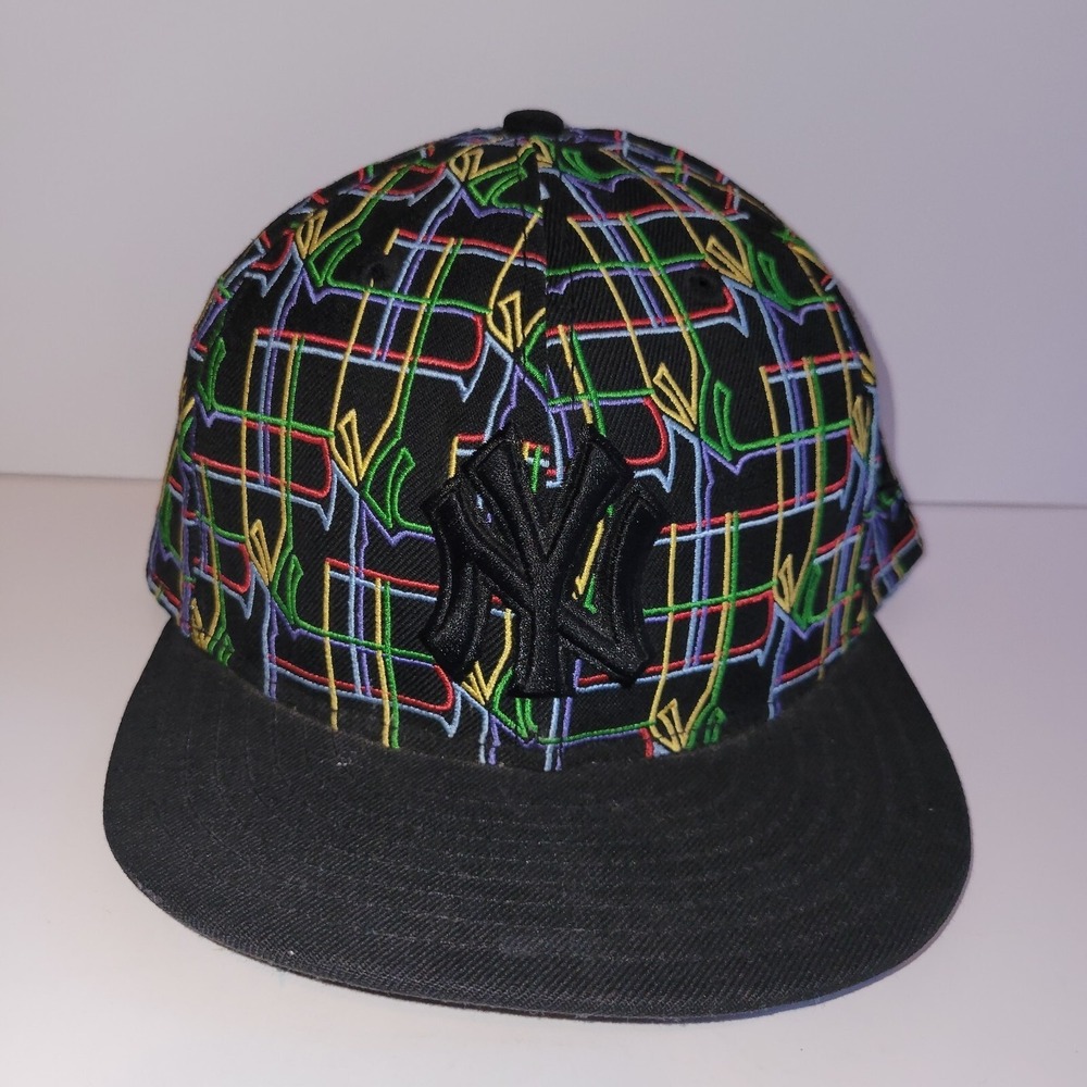 New Era 59Fifty New York Yankees Hat Retro Geometric Size 7 1/2